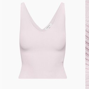Babaton Aritzia Sculpt Knit V Neck Tank